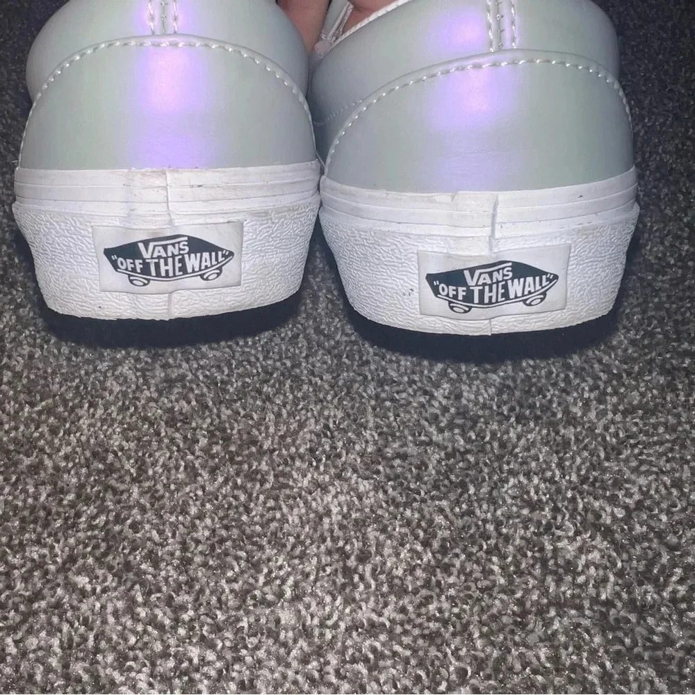 Vans Classic Slip On Muted Metallic Gray/Violet Women's Skate Shoes Size 4 ❤️